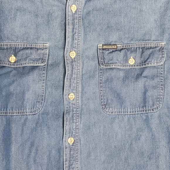 *SOLD* Vintage Dickies Flannel Lined Denim Shirt - Picture 6 of 8